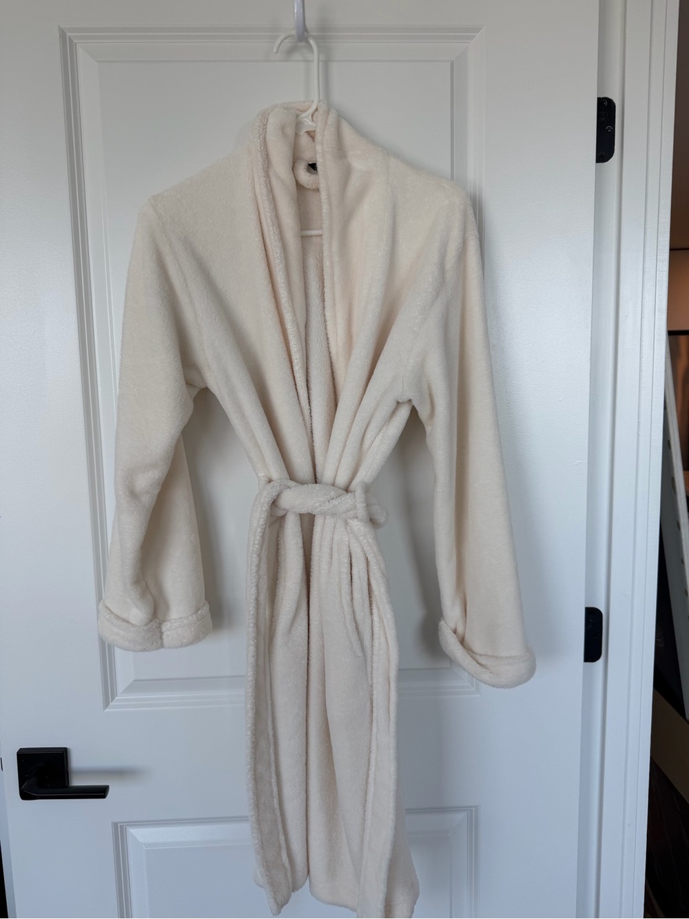 Women’s Just Love Cream Plush fleece bathrobe